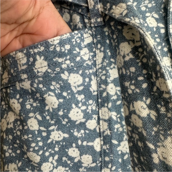 Sézane Maxium Floral Blue Women's Pants, size 6 - Picture 6 of 9
